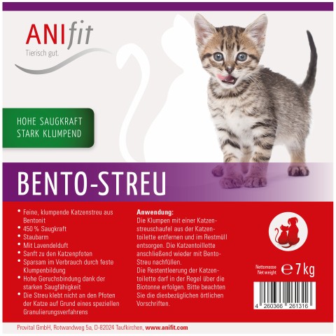 Kat Accessoires Accessories Bento strooisel 7kg 1 Stuk -2- Anifit